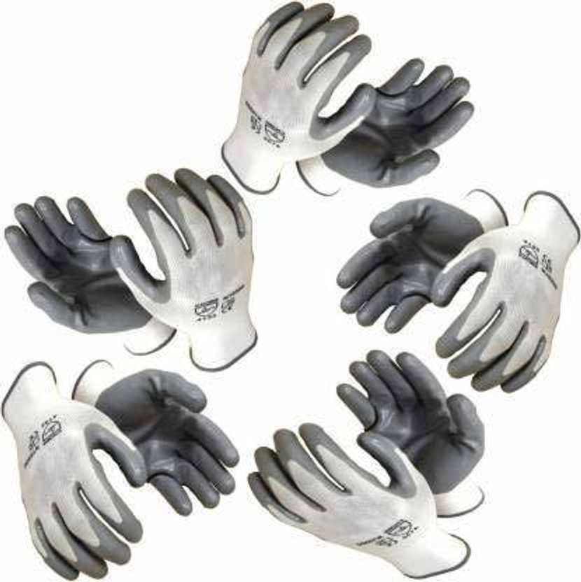 STYLERA 5 PAIR Anti Cutting Cut Resistant Hand Safety Gloves Cut-Proof Protection with Rubber Grade Wet and Dry Glove Nylon, Rubber  Safety Gloves(Pack of 10)