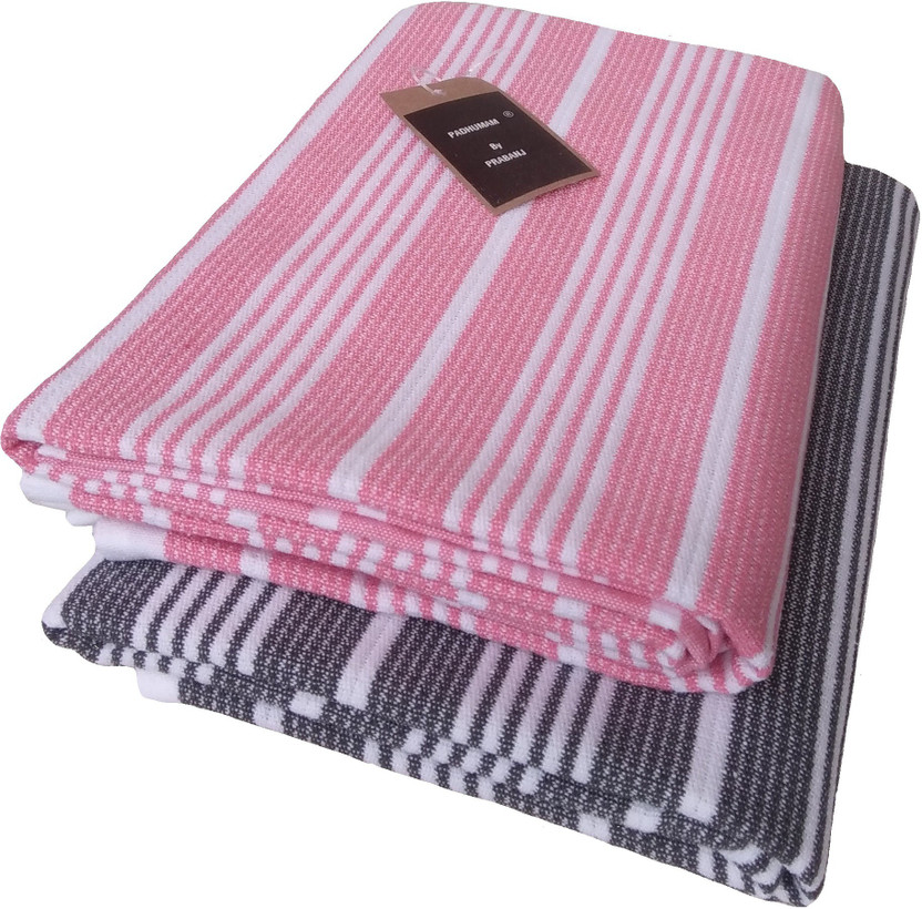 PADHUMAM Cotton 230 GSM Bath Towel Set(Pack of 2)
