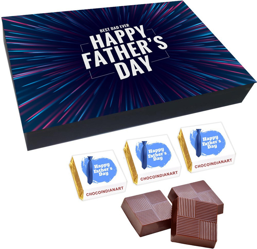 CHOCOINDIANART Wonderful Happy Father's Day, 12pcs Delicious Chocolate Gift Box, Truffles(12 Units)