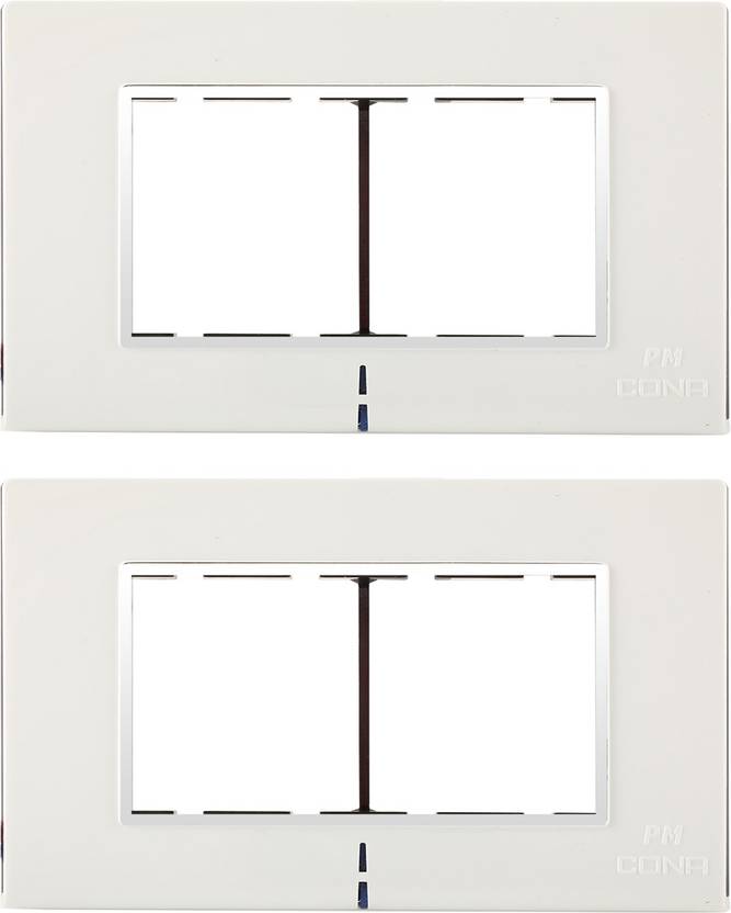 CONA Status Axis 4 Modular Plate with Blue LED Indicator, Snow White
