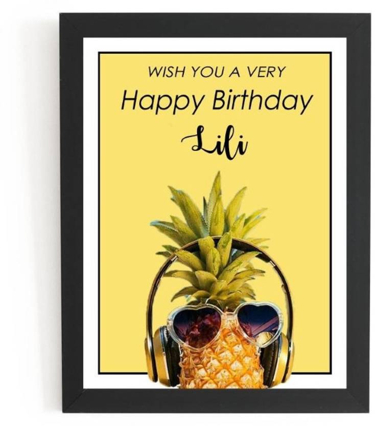 Beautum Happy Birthday Lili Name Printed Unique Digital Reprint 13 Inch 