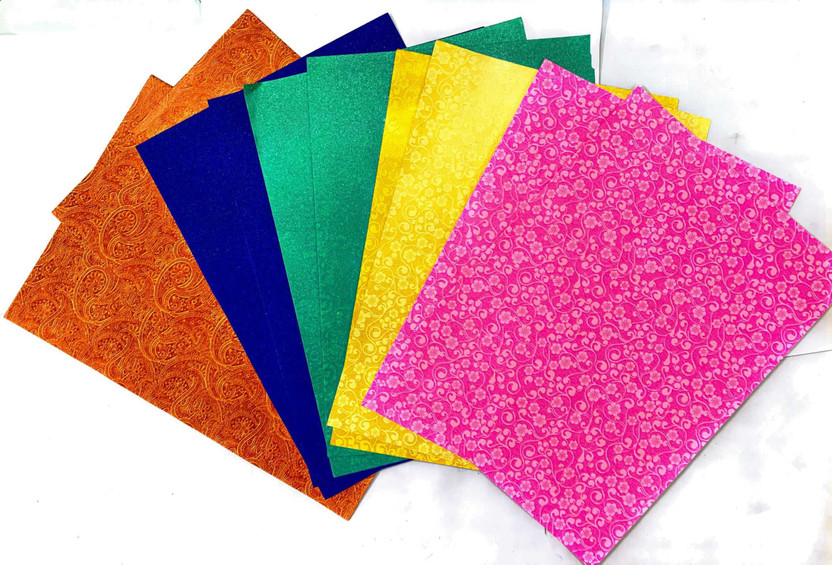 KHUSHA KHUSHA CREATIONS Designer Sheets Unruled A4 80 gsm Craft paper(Set of 10, Multicolor) - Flipkart Deal