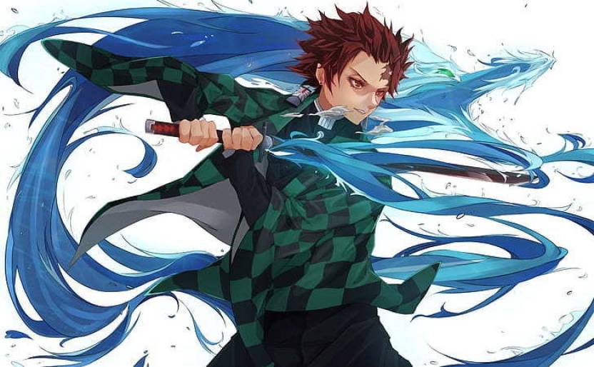 Anime Demon Slayer Kimetsu No Yaiba Tanjirou Kamado Poster Paper Print ...