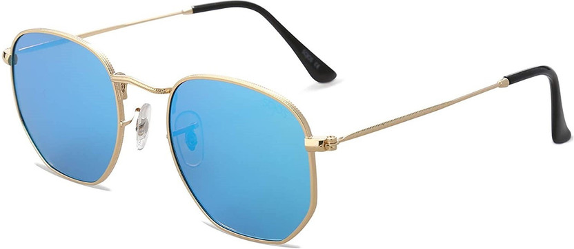 Quirkmall Retro Square Sunglasses(For Men & Women, Blue)