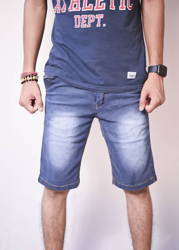 Ragged Solid Men Reversible Blue Denim Shorts - Buy Ragged Solid Men  Reversible Blue Denim Shorts Online at Best Prices in India 