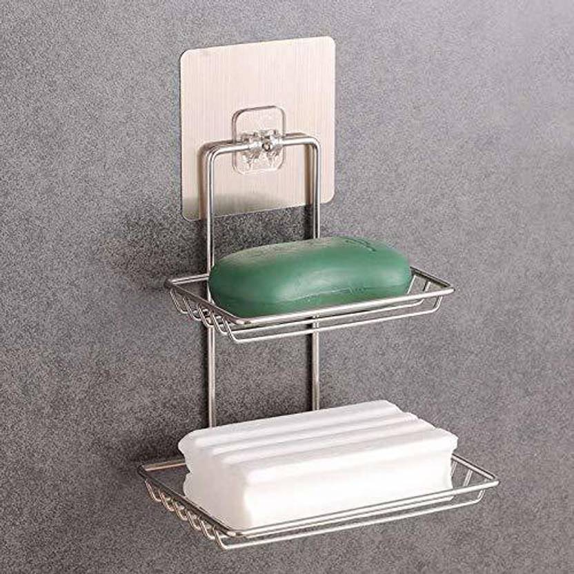 DAITORY Double Layer soap Dish Holder Stainless Steel Wall Hanging Soap
