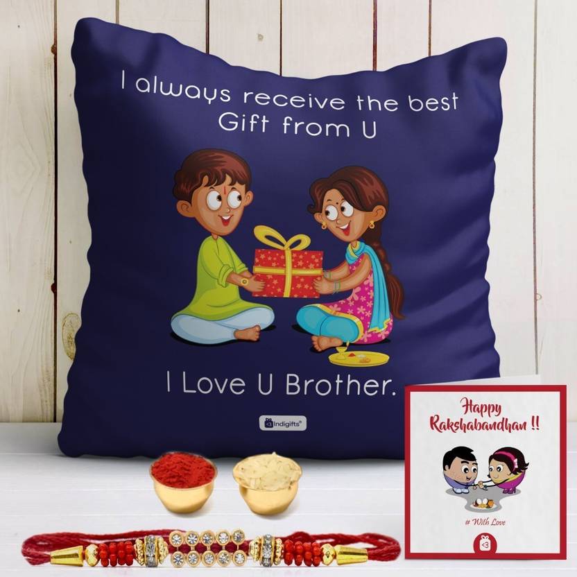 Indigifts Cushion, Rakhi, Greeting Card Price in India Buy Indigifts