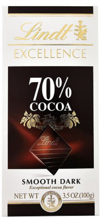 LINDT Excellence 70% Dark Cocoa Chocolate Bar, 100g (Pack Of 2 Value For Money) Bar(2 x 100 g)