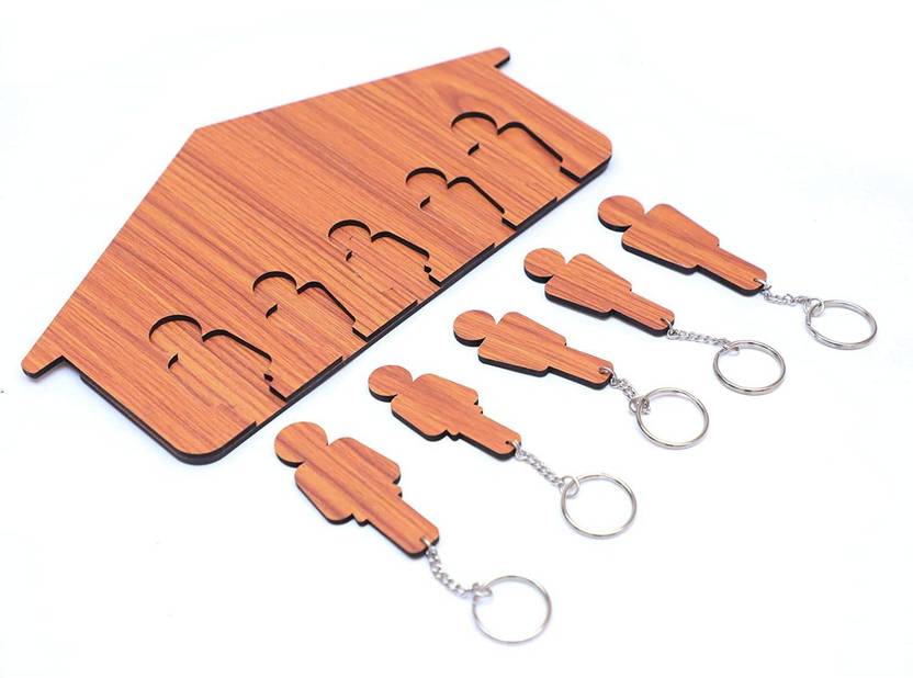 REAVIAN Sweet Home side shelf wooden key holder with mobile holder Wood