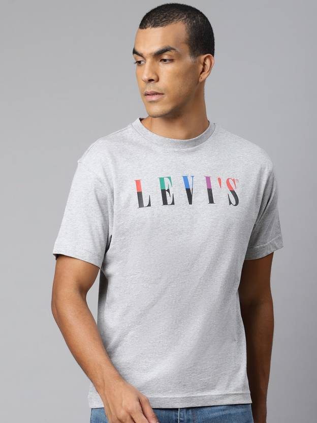 LEVI'S Graphic Print Men Round Neck Grey T-Shirt - Buy LEVI'S Graphic Print  Men Round Neck Grey T-Shirt Online at Best Prices in India 