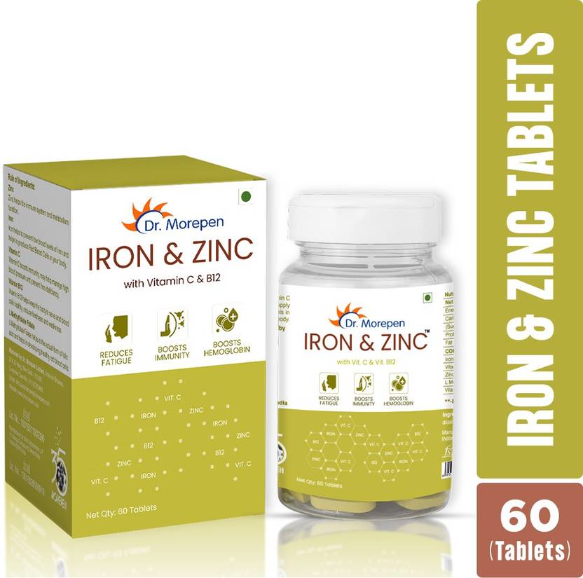Dr. Morepen Iron & Zinc Tablets With Vitamin C & B12 Immunity