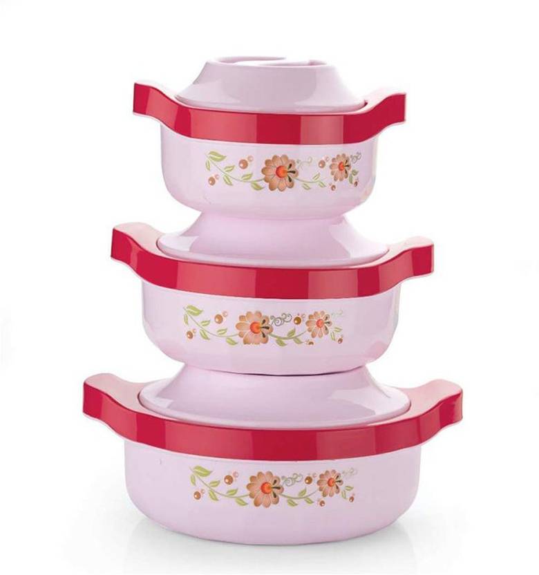 Steel Insulated Casserole Hot Pot for Roti/ Chapati HotPot Set Pack of