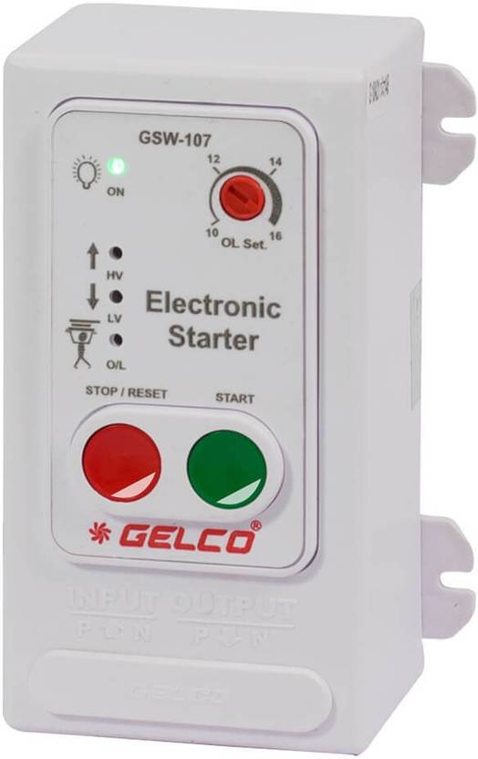 GELCO AC Motor Starter with Over Load Over Voltage Low Voltage