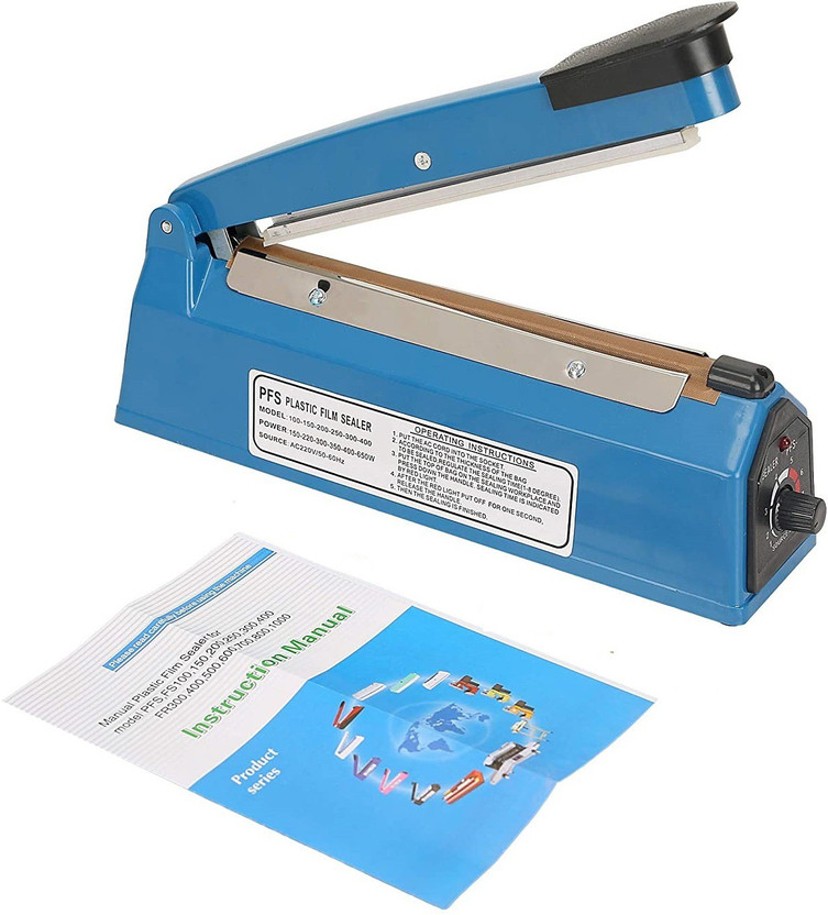 NIVAYO 8 Inch Heat Sealer , Heat Sealer for Plastic Bag , Heat Sealer Machine, Impulse Sealer , Impulse Sealer Machine , Packing Machine , Plastic Packing Machine , Pouch Packing Machine , Packing Machine Plastic Sealing ,Table Top Heat Sealer HT-OJ ( 200 mm) Table Top Heat Sealer(200 mm)