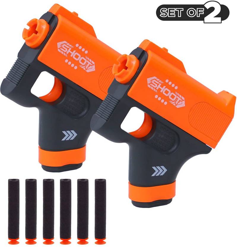 Crazeis Combo Toy Soft Bullet Gun with 6 Foam Bullets & Light Toy Guns