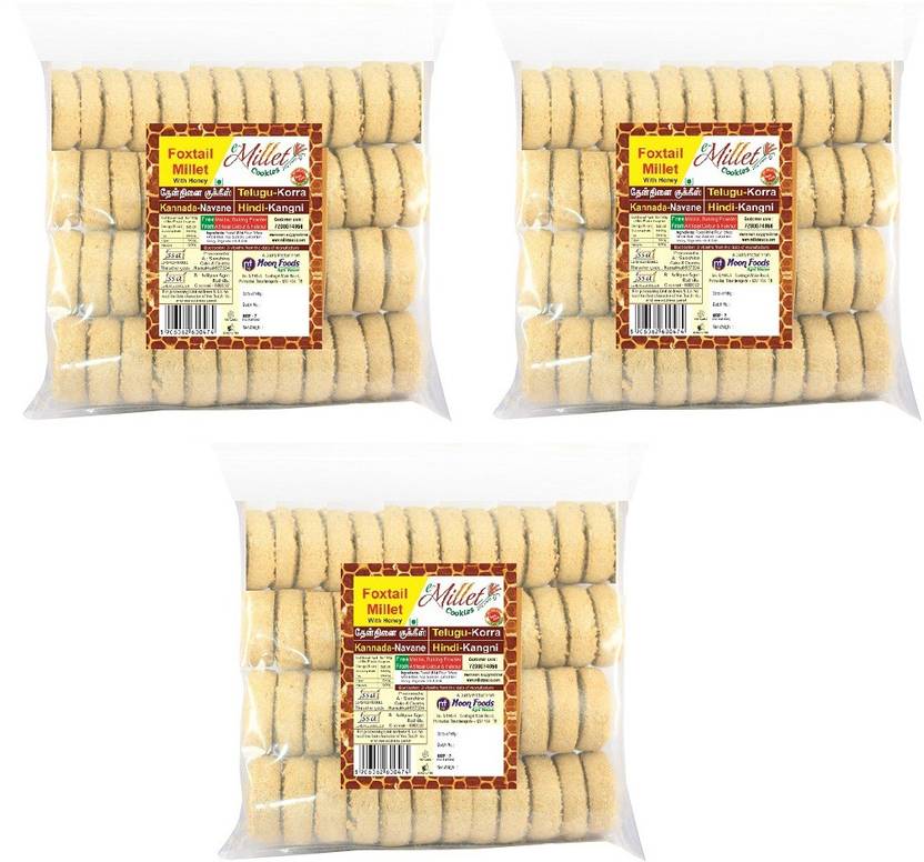 eMillet Foxtail with honey cookies pack of 500g x 3 nos Cookies Price