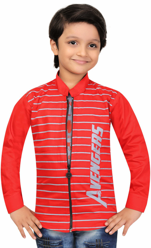 Full Sleeve Striped Boys Jacket 