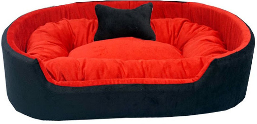 TRANDING STYLISH Sofas , Beds With Haddi For Dog And Cat M Pet Bed(Black & Red)