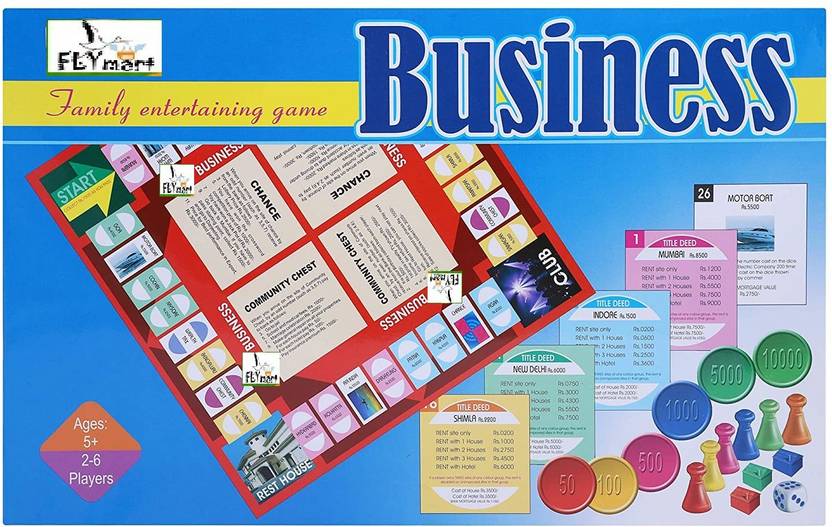 FLYmart Business game For Kids 26 Players Board Game Money & Assets