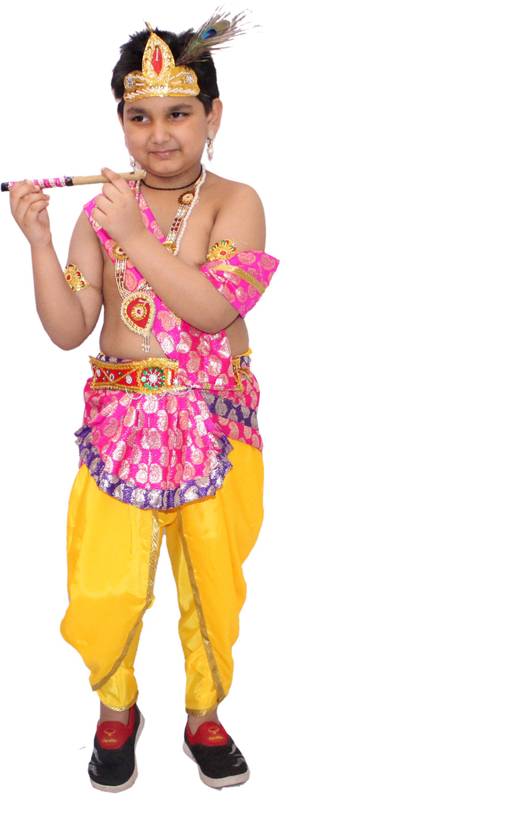 KAKU FANCY DRESSES Krishna Costume/Janmashtami/Kanha/Bal Krishna
