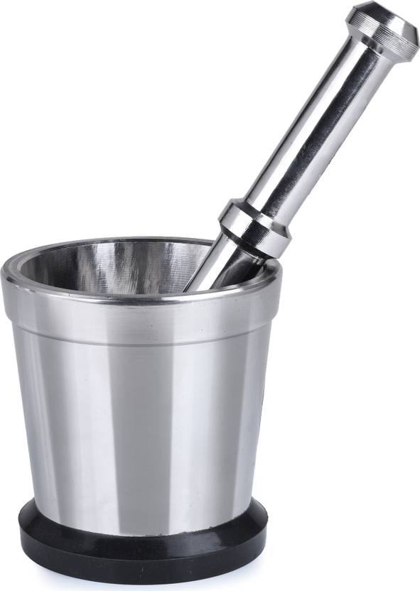 EasySmart Stainless Steel Mortar Pestle Set Khal Batta Okhli Masher