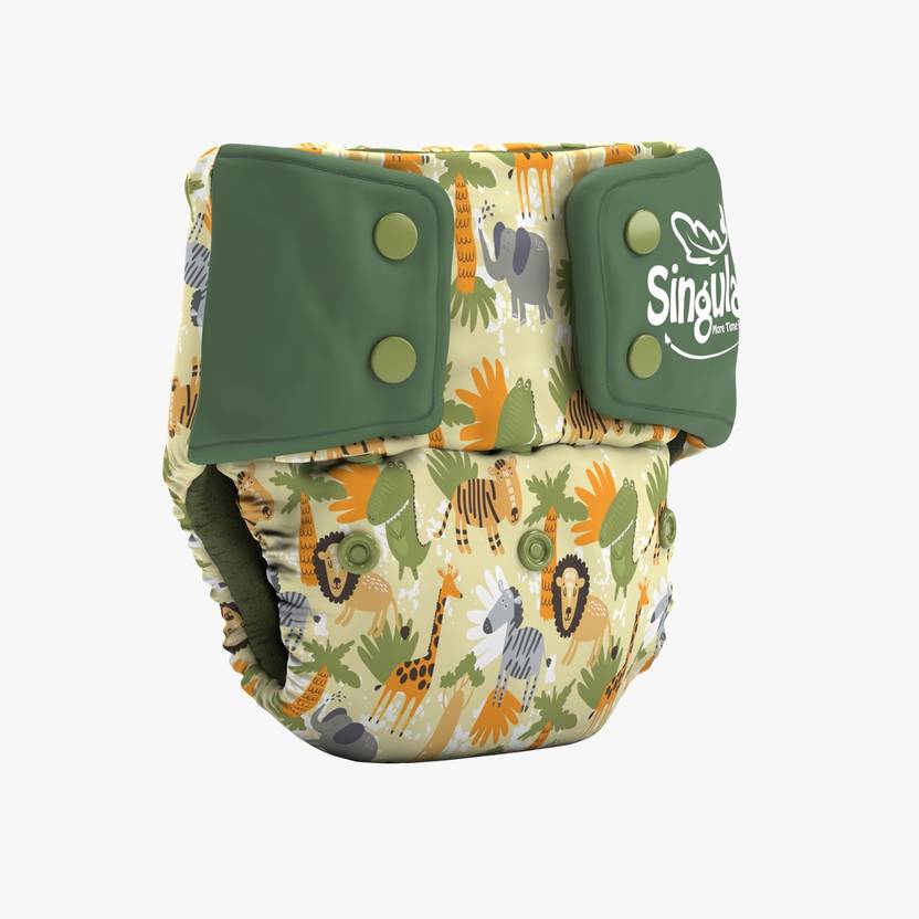Singular Washable Diapers Waterproof and Breathable Baby Diapers with 2