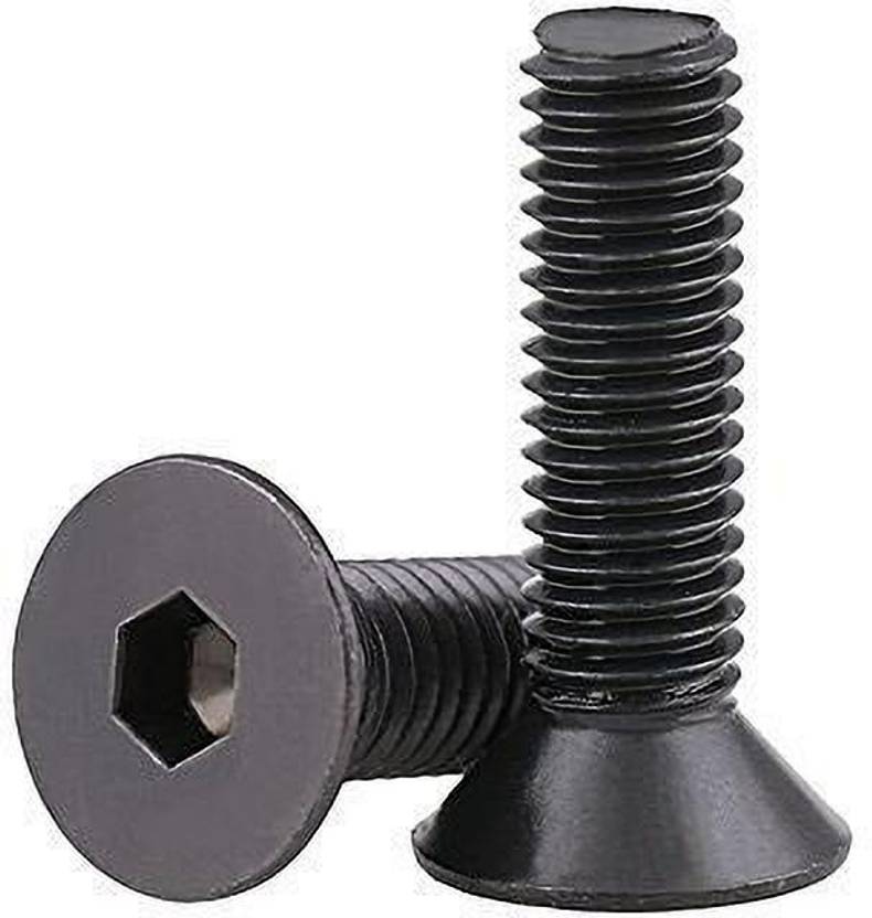 RPI SHOP Bolt M4 x 25mm CSK Head Allen Cap Screws, Bright Finish