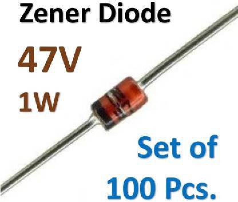 FKD 100 Pieces of Zener Diode 47v 1w Electronic Components Electronic ...