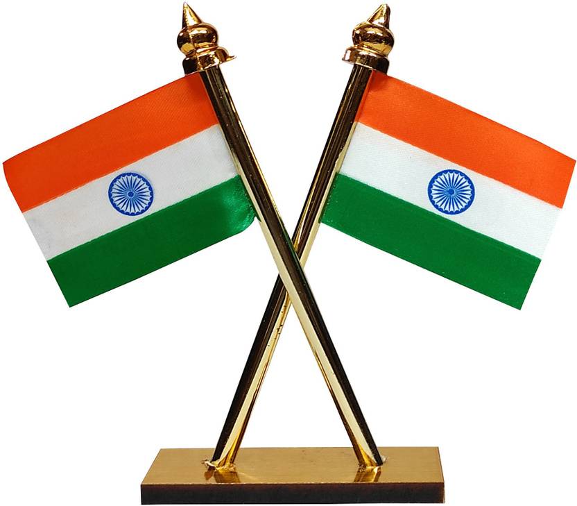 RRCollection INDIAN FLAG Double Sided Wind Car Dashboard Flag Flag