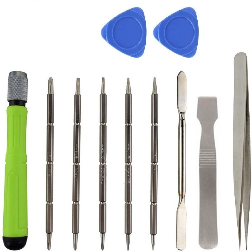 WOWSOME Screwdriver Tool kit with 1 Steel Tweezer, 1 Metal Opener and 2 Plastic Openers,Mobile and Laptop Repairing Precision Screwdriver Set(Pack of 1)