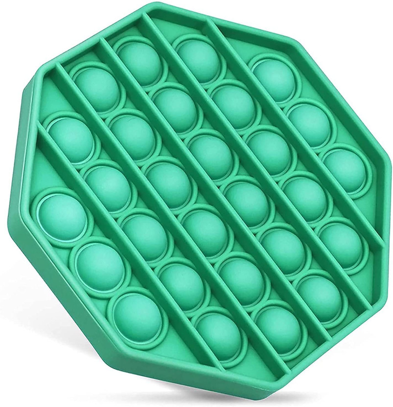 VIBOTON Push Pop Bubble Fidget Sensory Toy,Autism Special Needs Silicone Stress Relief Toy,Great Fidget Toy Sensory Toys Novelty Gifts for Girls Boys Kids Adults Hexagon (Green)(Green)