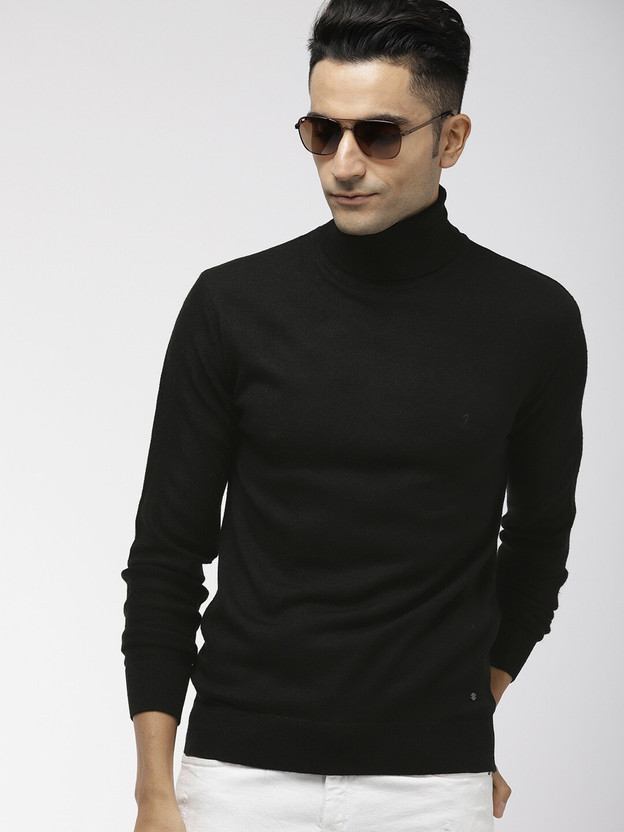 INDIAN TERRAIN Self Design Turtle Neck 