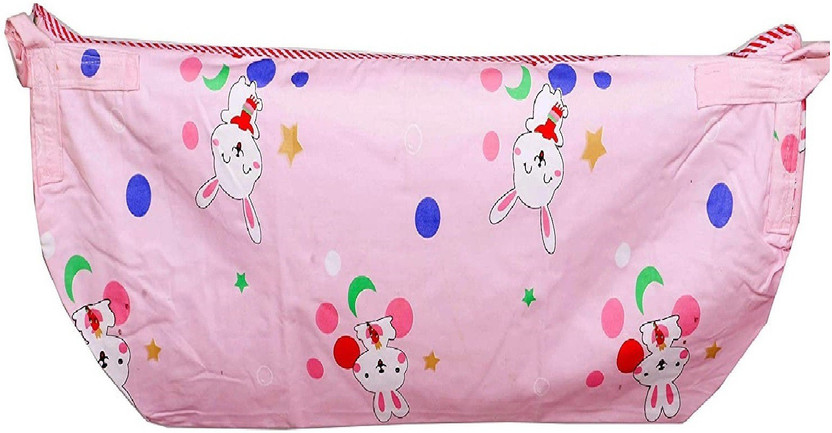 Baby Swing Soft Cloth Flat Bed Baby Swing, Zoli, Cradle, Ghodiyu, Khoya, Palana, Hammock with Mosquito Net and Mattress with Pipe.(Pink)