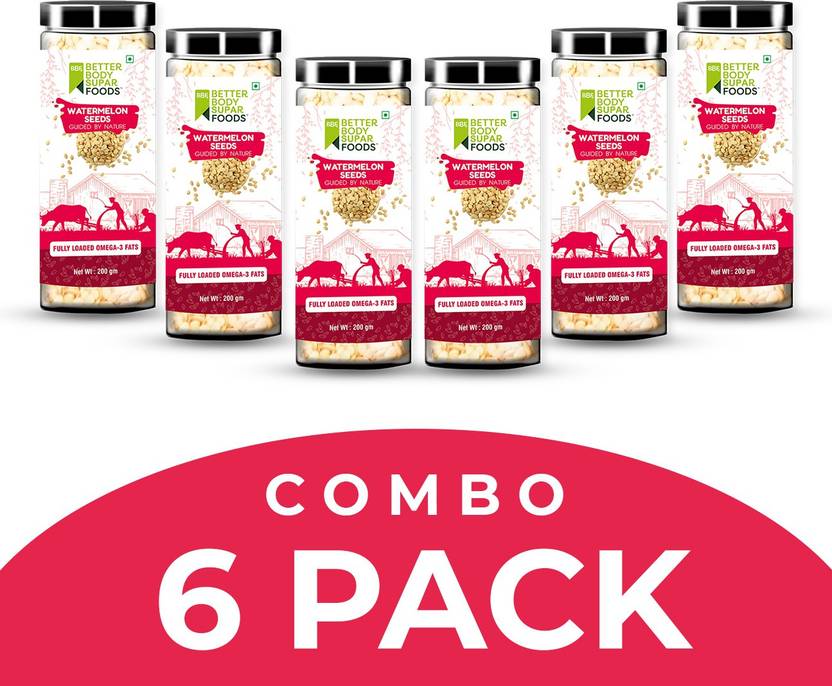 BetterBody Supar Foods Pure Organic Certified Raw Watermelon/ Tarbooz