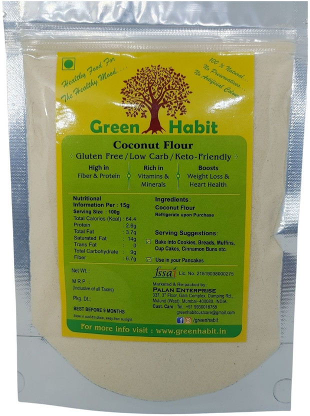 greenhabit Gluten-free Coconut Flour (Keto-Friendly)(0.5 kg)