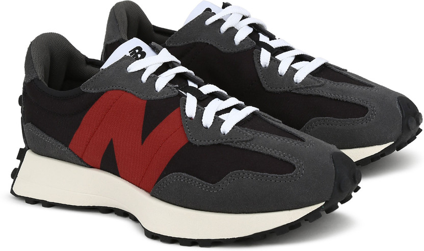 327 leather and mesh trainers