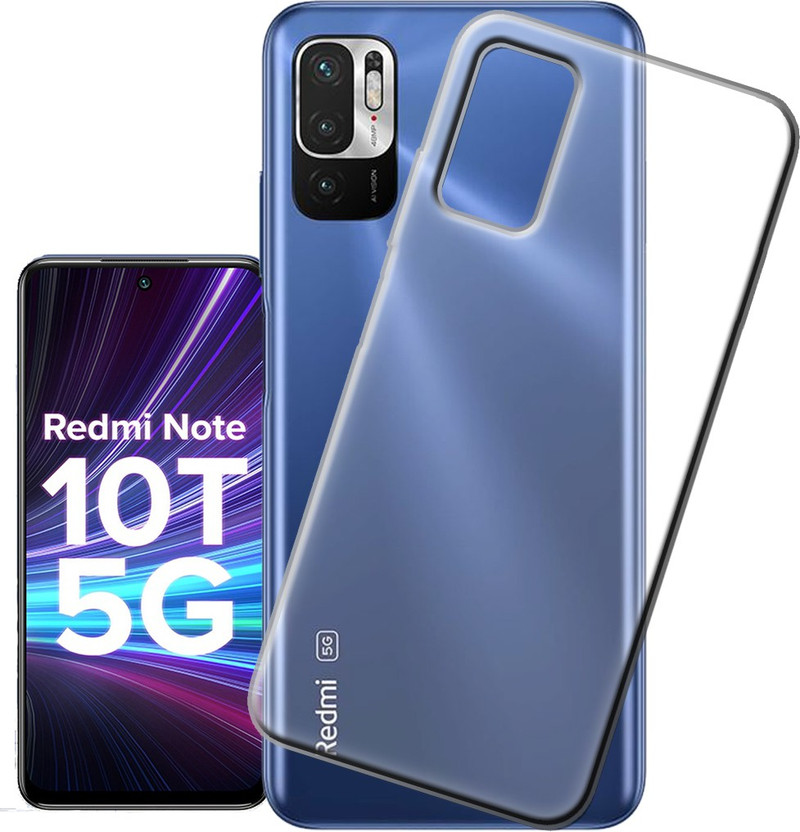 Case Club Back Cover for Redmi Note 10T 5G(Transparent, Dual Protection, Silicon, Pack of: 1)