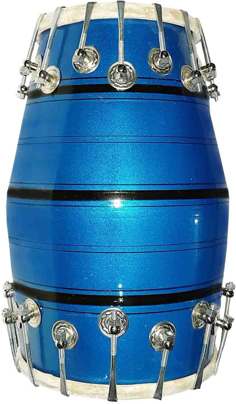 GT manufacturers BLUE PAINT 36 001 Nut & Bolts Dholak(Blue)