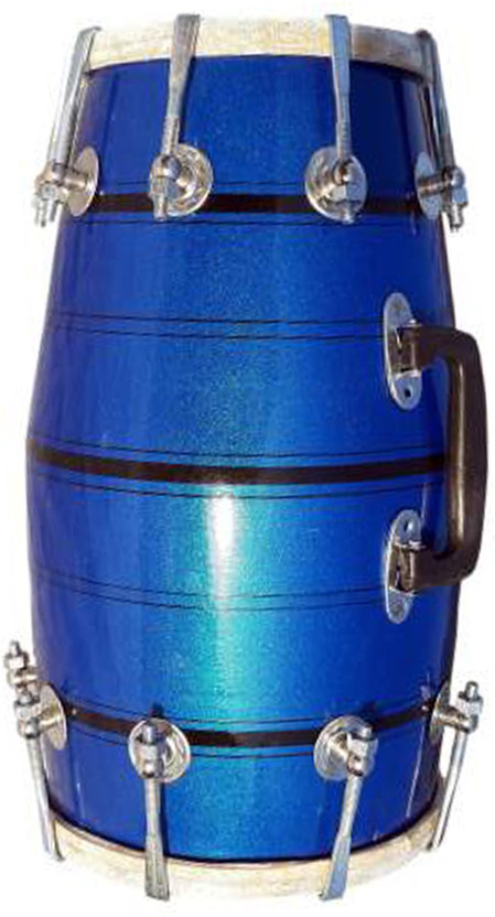 GT manufacturers BLUE PAINT 18 001 Nut & Bolts Dholak(Blue)