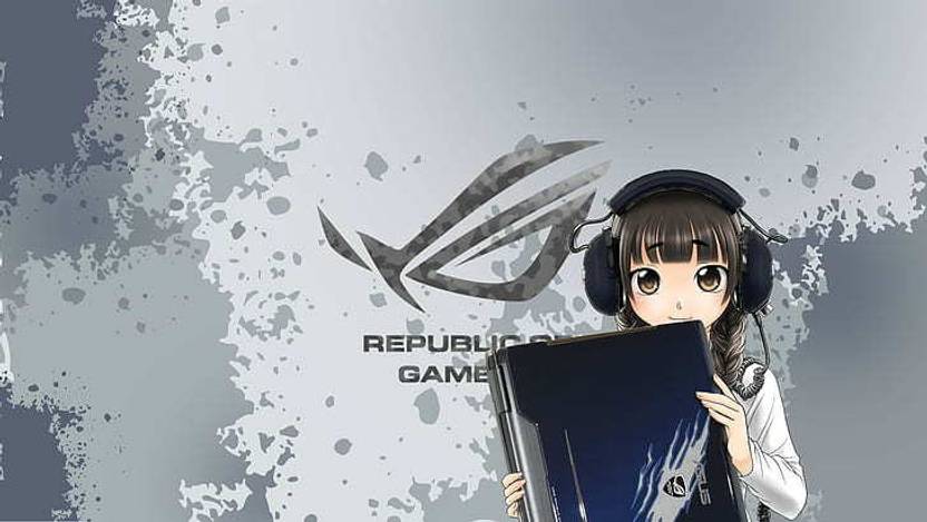 Anime Girls Asus Rog Republic Of Gamers Matte Finish Poster Paper Print