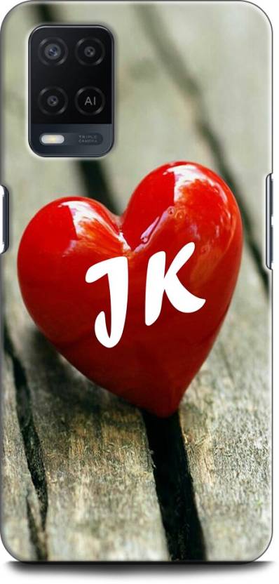 Indicraft Back Cover For Oppo A54 Cph2239 J K J Loves K Name Letter Alphabet Jk Love Hart