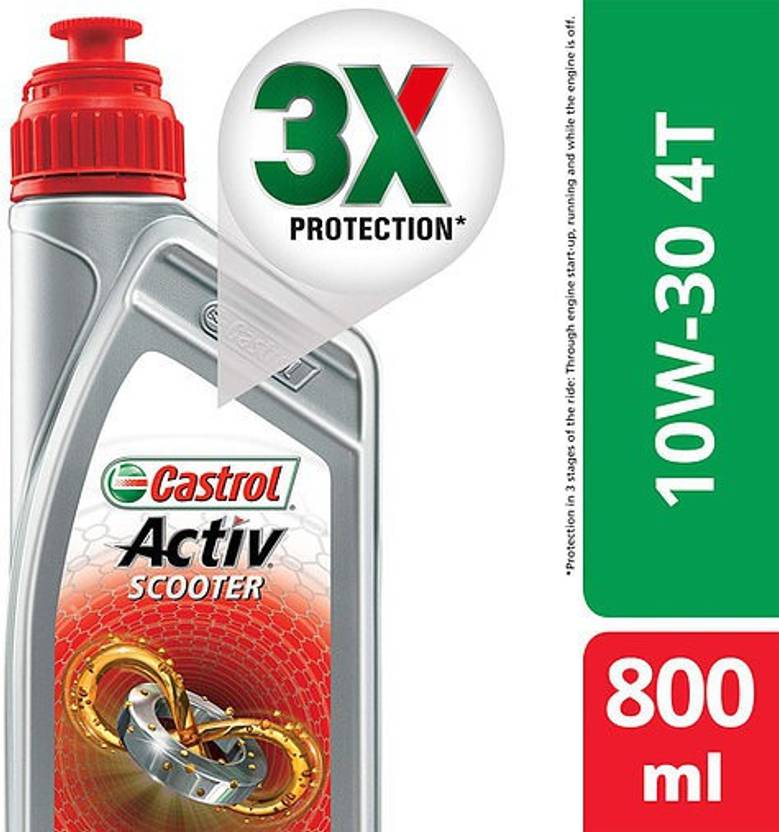 Castrol 10w30 4T Castrol Activ Scooter 800 Ml with Scooter Synthetic Blend Engine Oil Price in