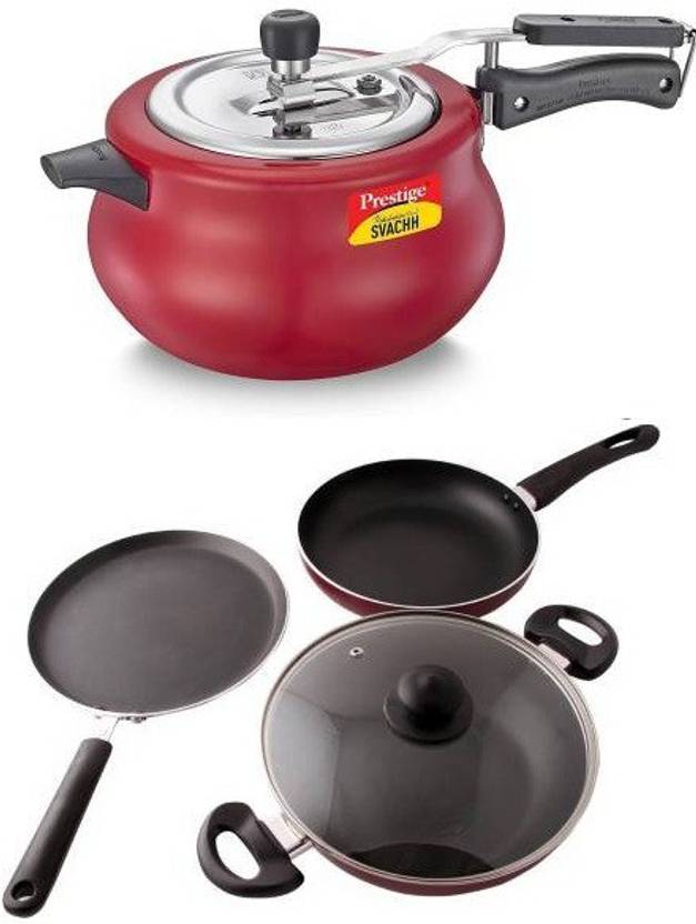 Prestige DLX BYK SET Induction Bottom NonStick Coated Cookware Set