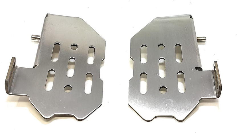 TRP Traders STAINLESS STEEL Pillion Left, Right Foot Rest Mount, REAR Foot Rest FOR ROYAL ENFIELD INTERCEPTOR 650/ CONTINENTAL 650 Foot Rest(Silver)