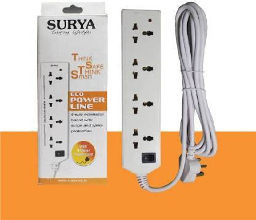 SURYA Surya Extension Board with 5m 4 Socket Extension Boards Price in