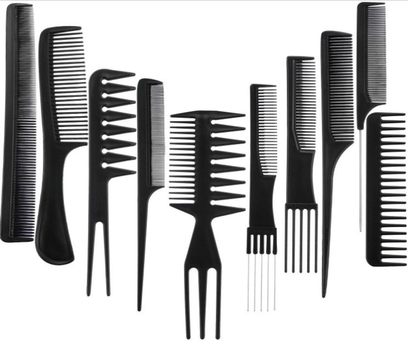 feelhigh feelhigh cosmetics Hair Combs Salon Styling Tools Comb Set 10 Piece (Black) - Flipkart Deal