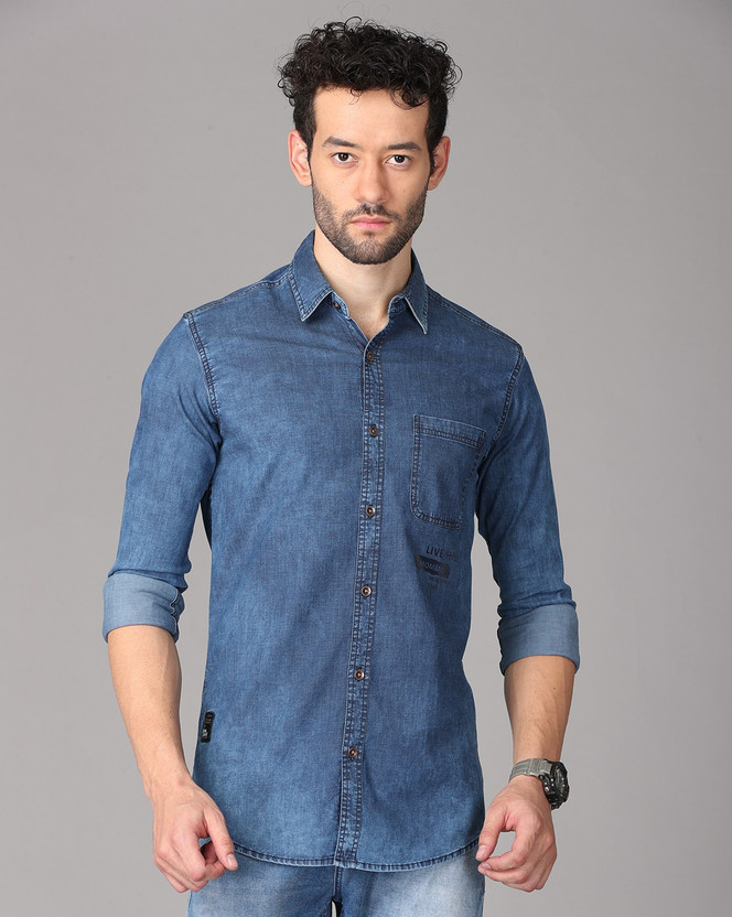 denim shirt for men flipkart