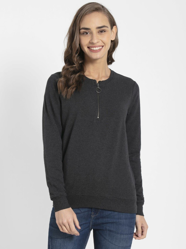 Solid Women Sweatshirt 