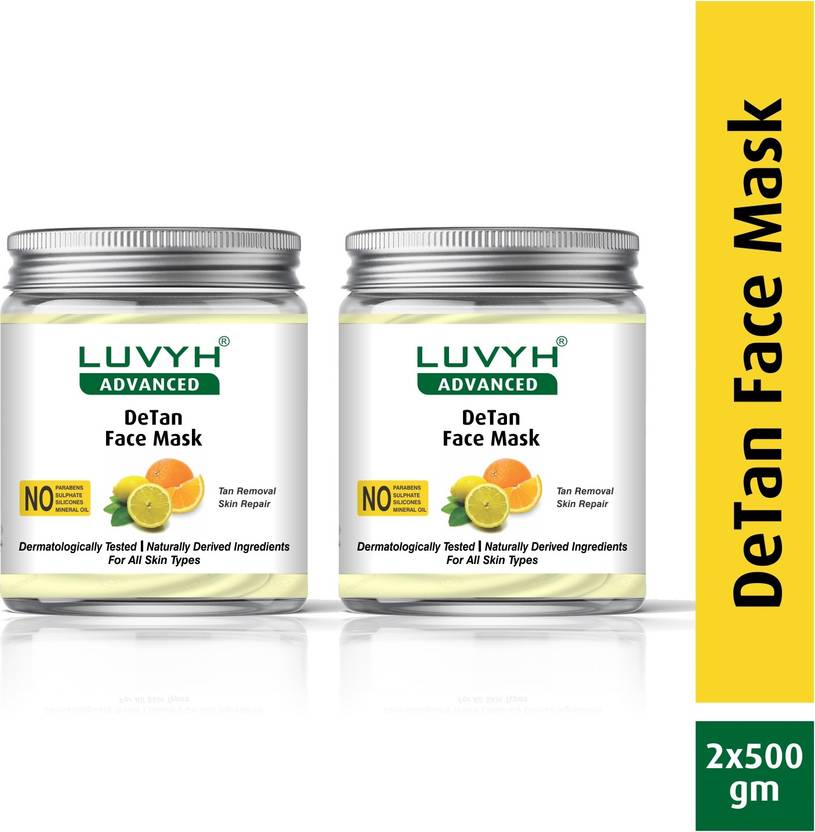 LUVYH DeTan Face Mask 1000g (pack of 2) Cream Mask Skin Brightening