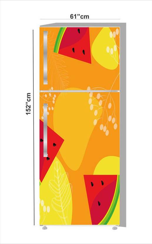 RUBY DECOR 62 cm Decorative Fridge Sticker Vinyl Fridge Sticker